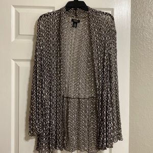 Brown and white cardigan